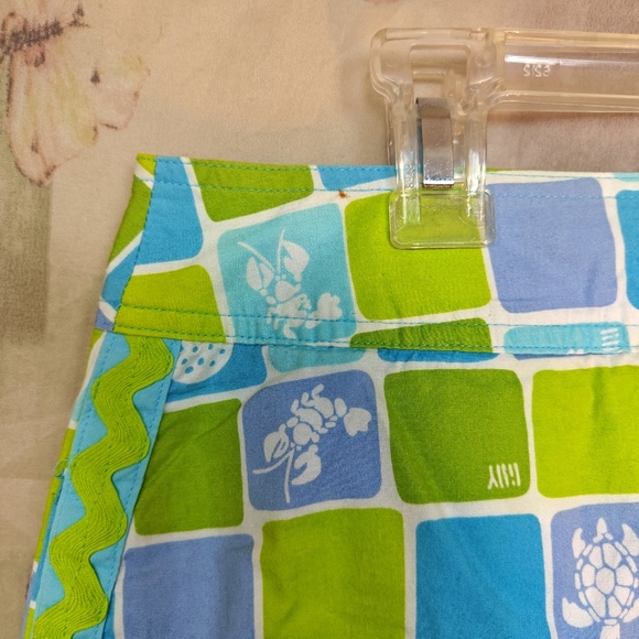 LILLY PULITZER blue & green skort - Picture 5 of 8